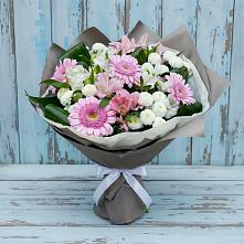 Букет цветов из:  Герберы, Альстромерии и Хризантемы #REPLACE_PRED# Варениковском