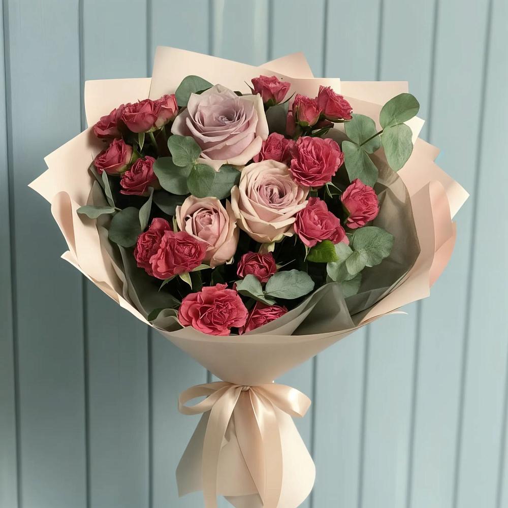 Букет цветов из: Гвоздики и Розы в Варениковском