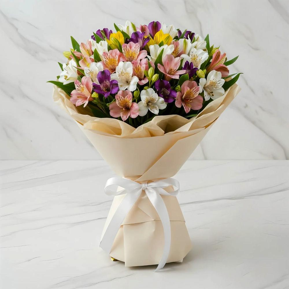 Букет цветов из: Альстромерии в Варениковском