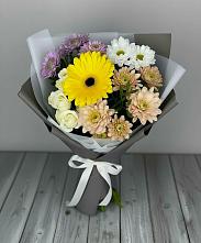 Букет цветов из:  Розы, Герберы и Хризантемы #REPLACE_PRED# Варениковском