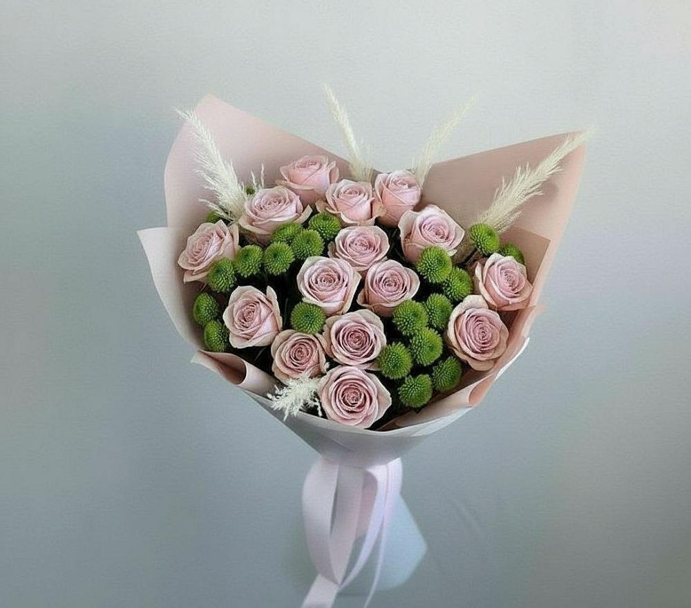 Букет цветов из: Розы и Хризантемы в Варениковском