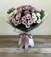 Букет цветов из:  Хризантемы и Розы в Варениковском
