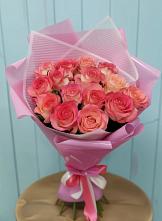 Букет 15 Розовых роз Равель в Варениковском
