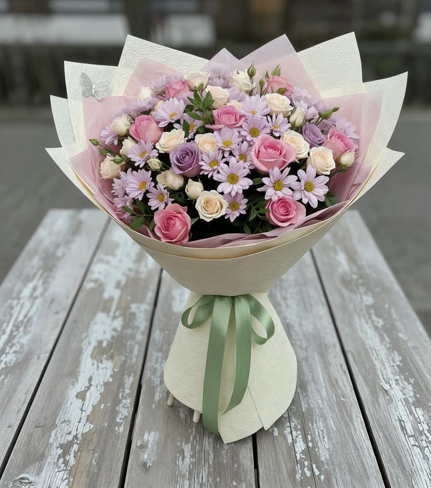 Букет цветов из: Розы и Хризантемы в Варениковском